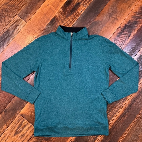 Straight Down Men’s Teal Quarter Zip Pullover Sweatshirt XL Golf Activewear - Picture 2 of 11